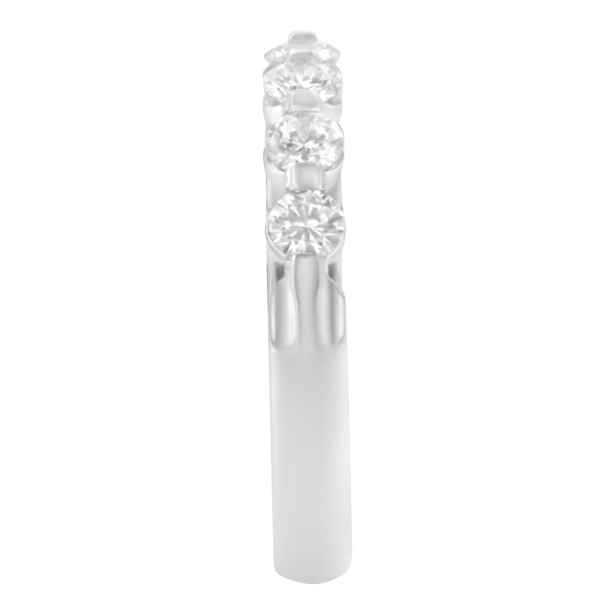 14K White Gold 1/2 cttw Diamond 5-Stone Band Ring (H-I Clarity, SI2-I1 Color) - JackiEaslick