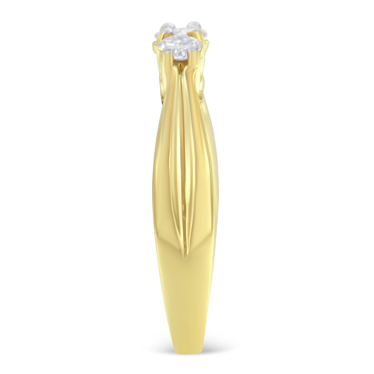 10K Yellow Gold Three-stone Diamond Ring (0.50 cttw, J-K Color, I2-I3 Clarity) - JackiEaslick