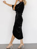 Ruched Surplice Half Sleeve Dress