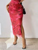 Printed Side Slit Tube Dress
