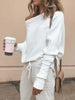 Full Size Single Shoulder Ribbed Knit Top Plus Size