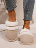 Faux Fur Round Toe Slippers for Women