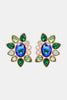 Geometrical Shape Glass Stone Dangle Earrings