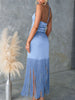 Fringe Halter Neck Dress