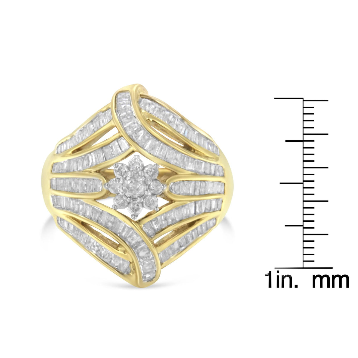 10K Yellow Gold Diamond Ring (1 Cttw, I-J Color, I2-I3 Clarity) - JackiEaslick