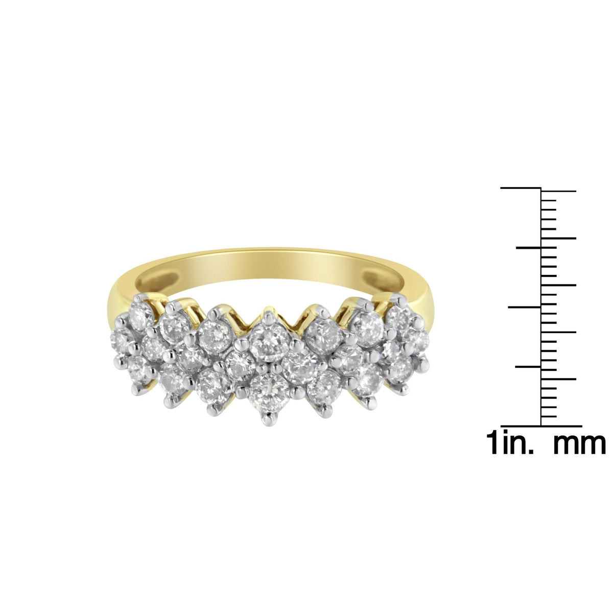 10K Yellow Gold Round Diamond Ring (1 cttw, J-K Color, I1-I2 Clarity) - JackiEaslick