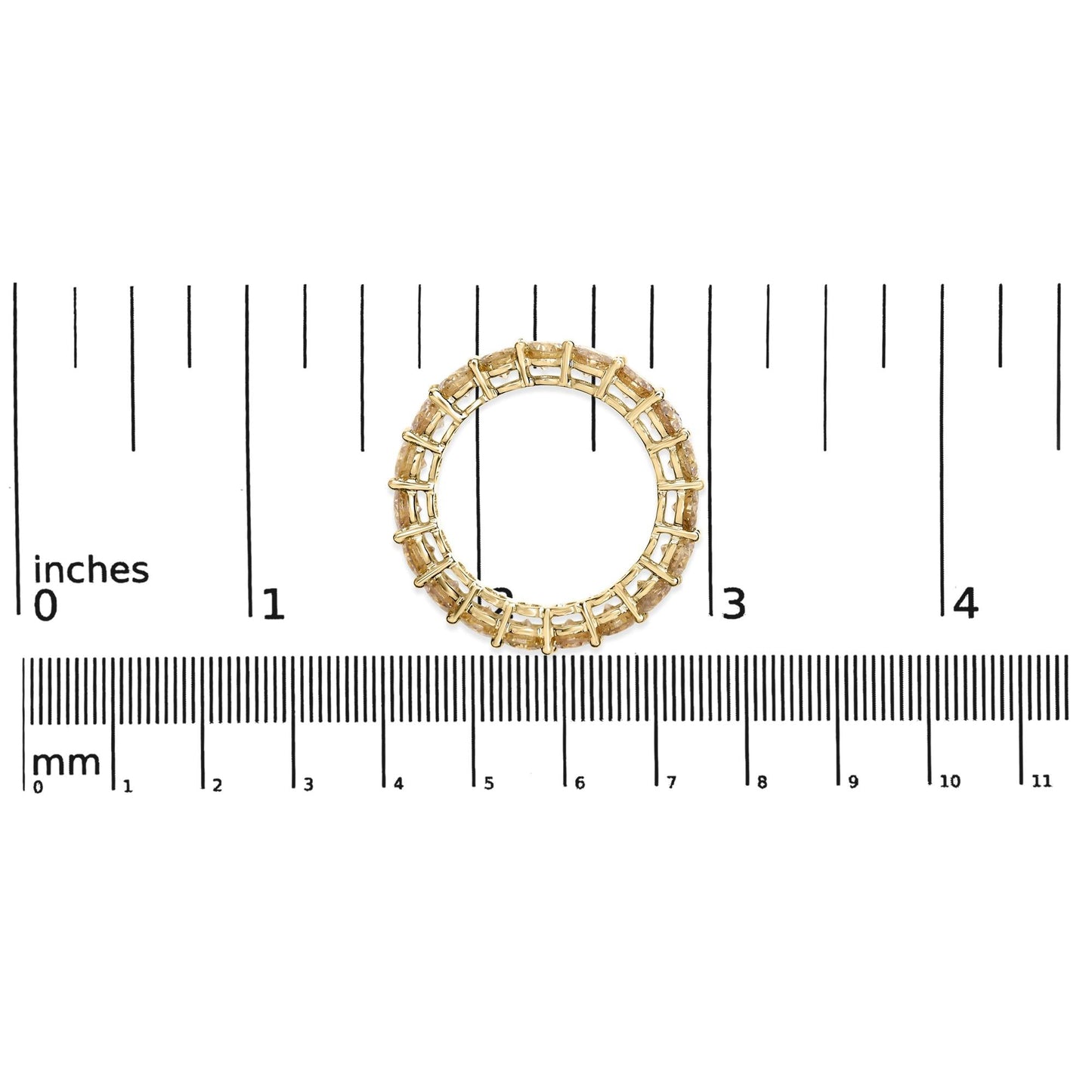 14K Yellow Gold 4.00 Cttw Natural Diamond Eternity Band Ring