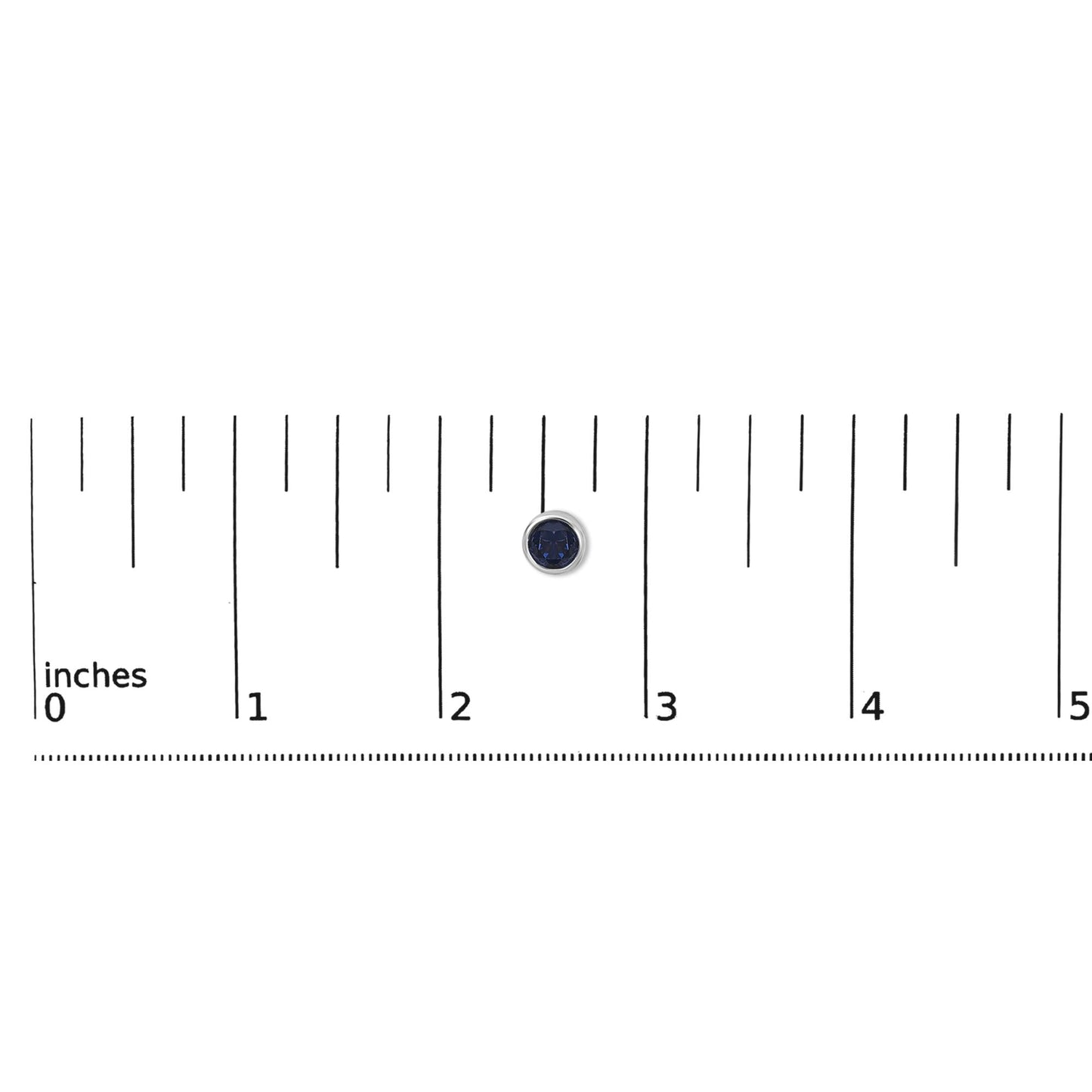 .925 Sterling Silver 6MM Bezel Set Created Gemstone Solitaire Stud Earrings