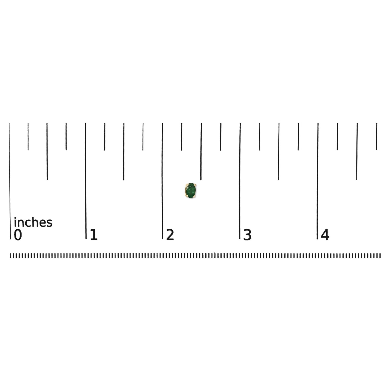 14K Gold Oval Cut Gemstone Birthstone 5x3 mm Stud Earrings