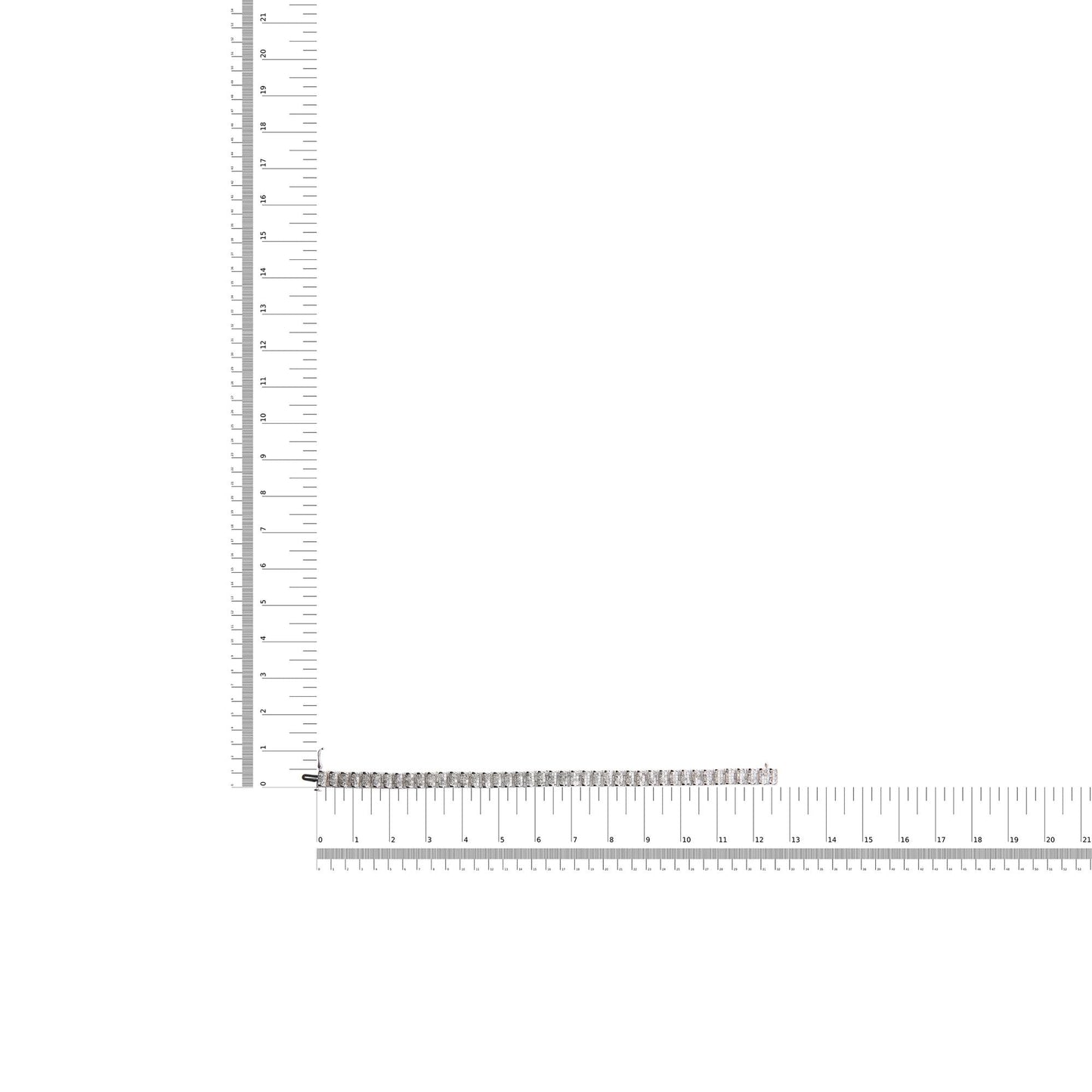 14K Gold 5.00 Cttw Square Princess Cut White Diamond Rectangular Invisible Set Link Tennis Bracelet (H-I Color, SI2-I1 Clarity) - 7.5” Inches