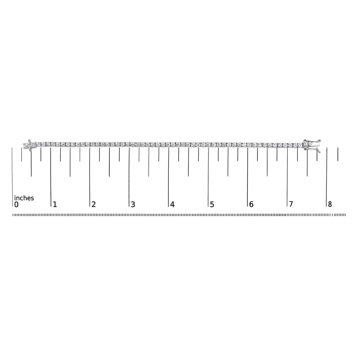 14K Gold 5.0 Cttw Lab Grown Diamond Tennis Bracelet (F-G Color, VS1-VS2 Clarity) - 7.25" Inches