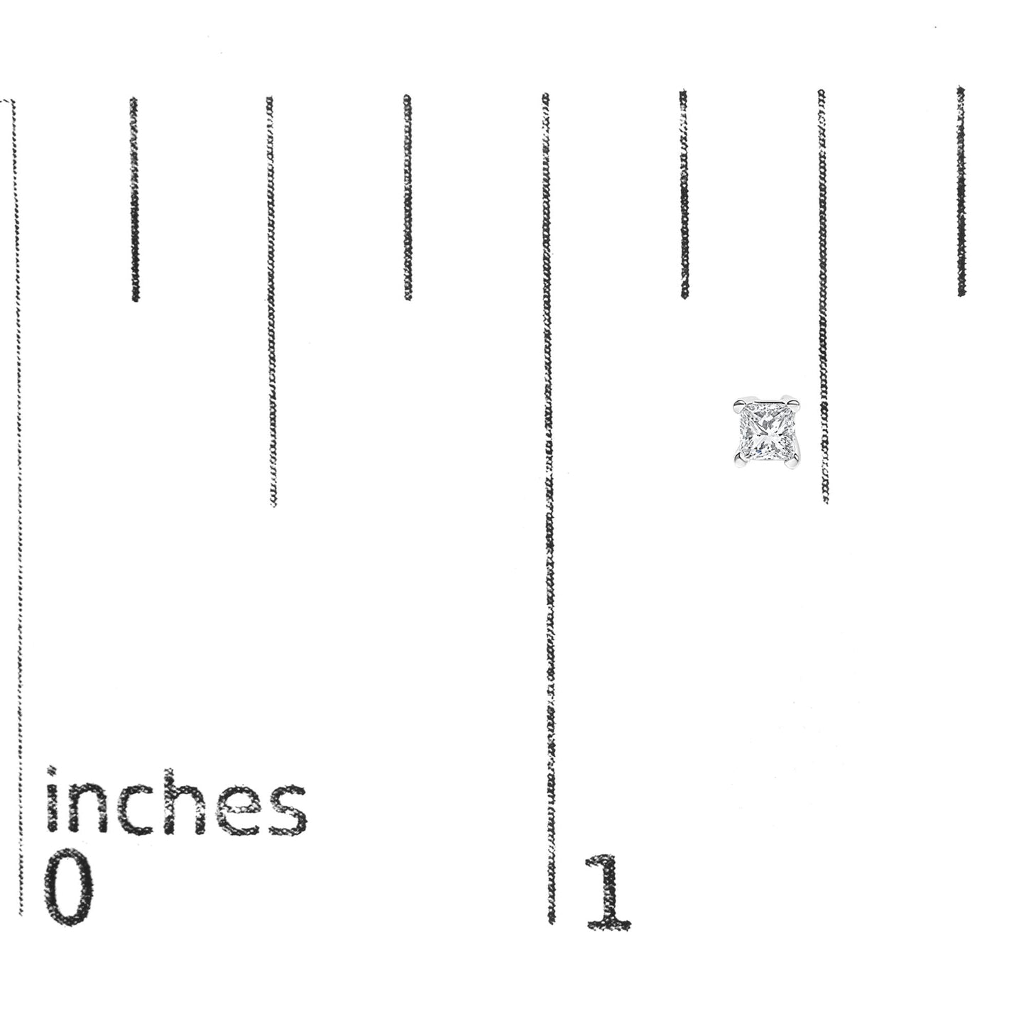 .925 Sterling Silver 1/4 Cttw Princess-Cut Diamond Solitaire Stud Earrings (H-I Color, I1-I2 Clarity)