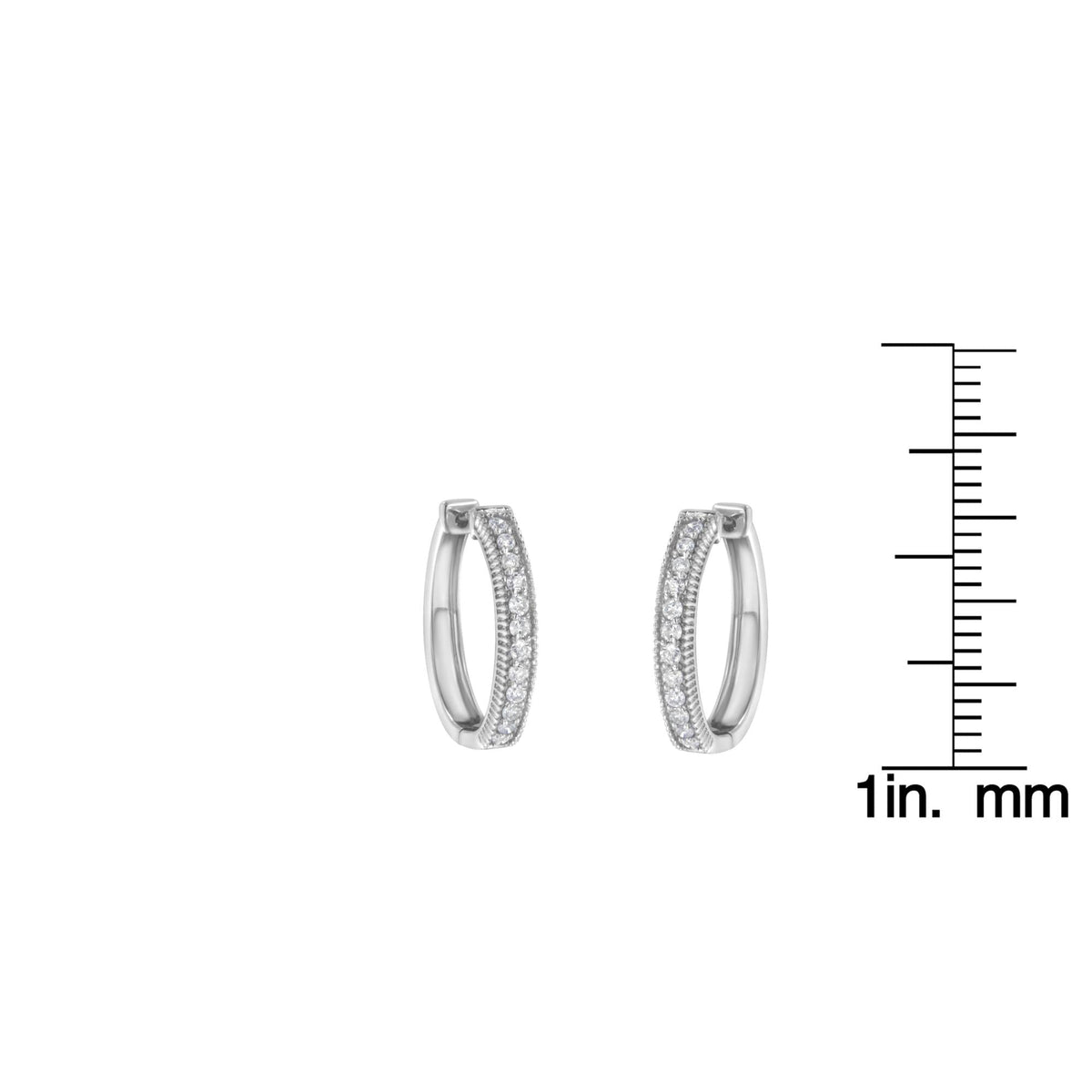 10KT White Gold Diamond Hoop Earring (1.00 cttw, H-I Color, I1-I2 Clarity) - JackiEaslick