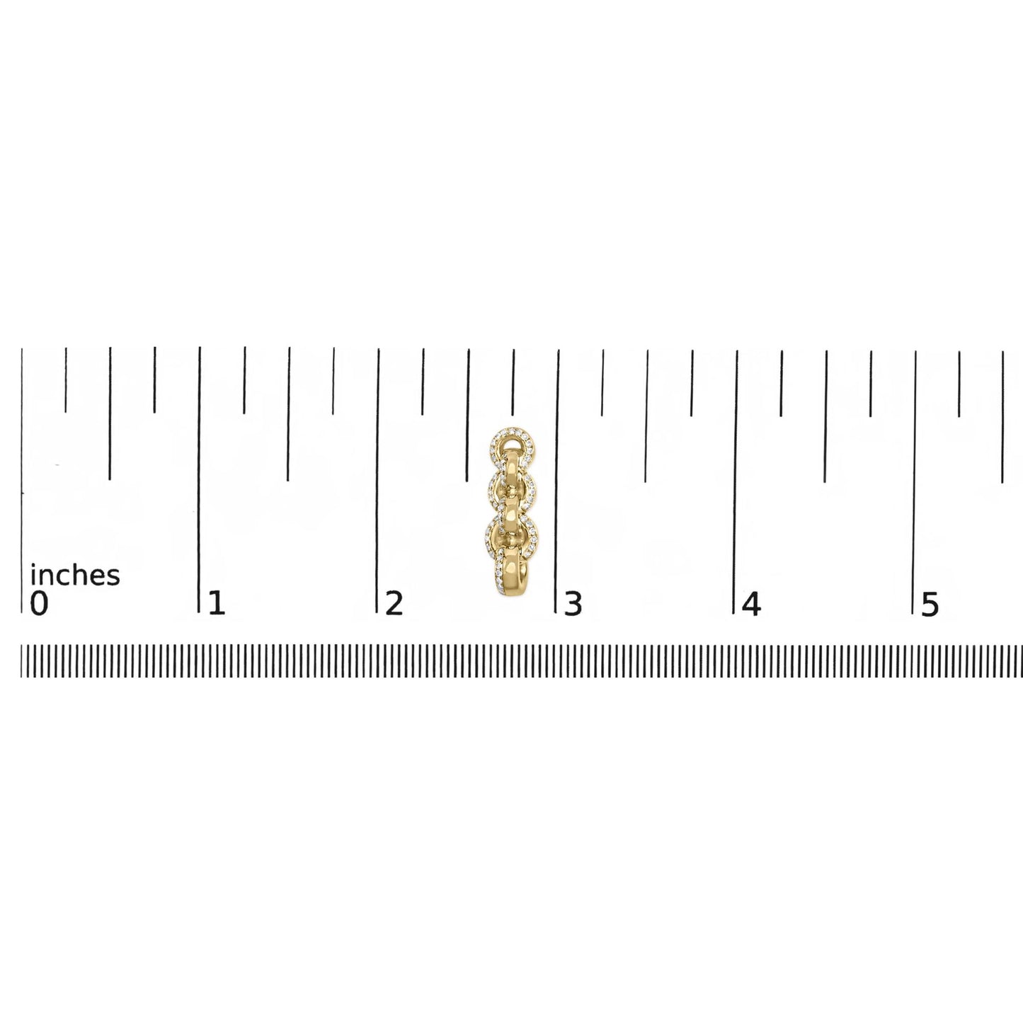 14K Yellow Gold Plated .925 Sterling Silver 1/2 Cttw Diamond Chain Link Drop Earrings (H-I Color, I1-I2 Clarity)