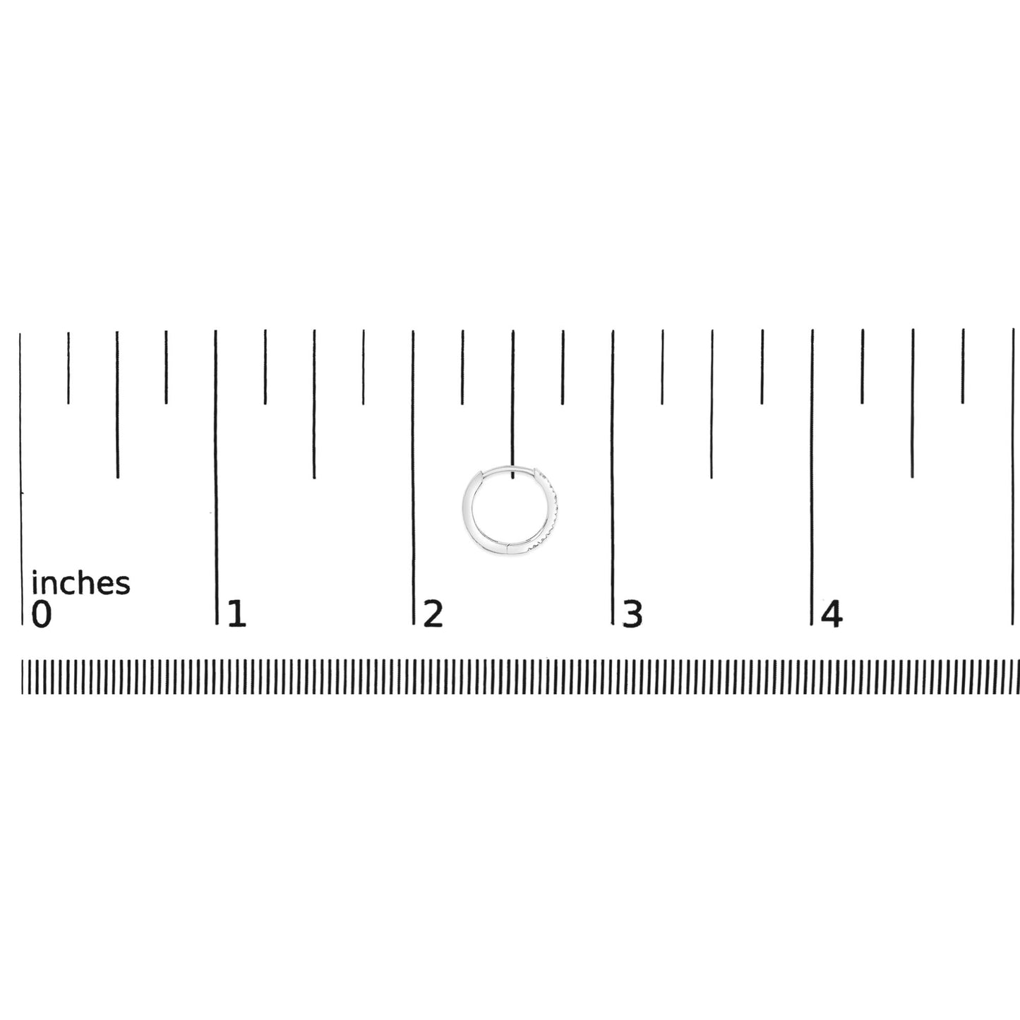 14K Gold 1/5 CTW Diamond Huggie Hoop Earrings