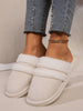 Faux Fur Round Toe Slippers for Women