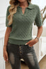 Cable-Knit Short Sleeve Sweater