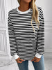 Ivy Lane Striped Round Neck Long Sleeve Sweatshirt