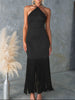 Fringe Halter Neck Dress