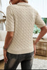 Cable-Knit Short Sleeve Sweater