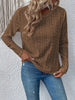 Eyelet Round Neck Long Sleeve Top