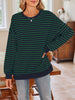 Striped Round Neck Long Sleeve Sweatshirt