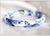 Gorgeous Round Blue and White Porcelain Bracelet