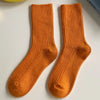 Warm Merino Wool Classic Solid Socks for Women