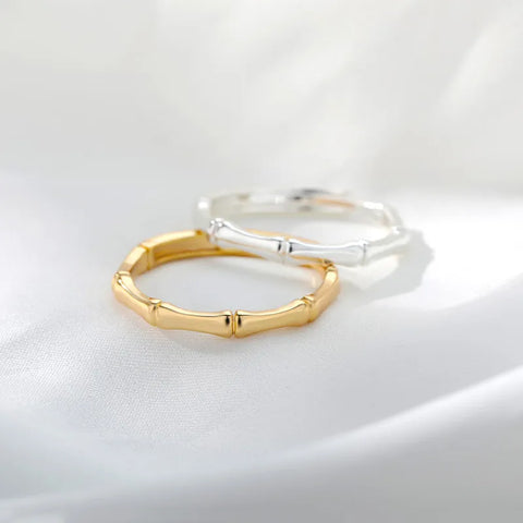 Trendy Stainless Steel Bamboo Ring