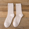 Warm Merino Wool Classic Solid Socks for Women