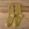 Warm Merino Wool Classic Solid Socks for Women