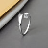 Real 925 Sterling Silver Rings For Women vintage zircon open round Engagement Rings Silver 925 Jewelry Anillos Mujer