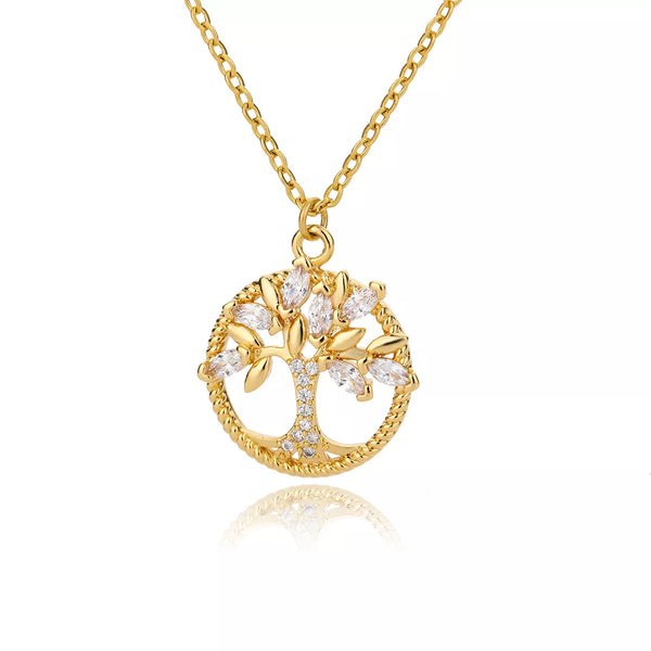 Gorgeous Tree Of Life Crystal Necklace