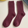 Warm Merino Wool Classic Solid Socks for Women