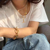 Gold / Silver Trendy Metal Bracelet