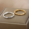 Trendy Stainless Steel Bamboo Ring