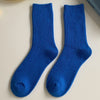 Warm Merino Wool Classic Solid Socks for Women