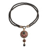 Vintage Black Beads Necklace