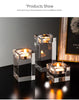 Modern Crystal Glass Creative Romantic Candle Holders Dining Dinner and Wedding Table Decorations Ornaments Desktop Candlestick