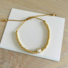 Heart Charm 18K Gold Plated Beaded Bracelet