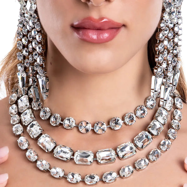 Gorgeous Large Rhinestone Choker Necklace
