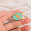 Celestial necklace with graphics