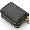 Women Zipper Short Style Purse Lychee Pattern Fashion Large Capacity Multi Card Slot Coin Purse With Zipper