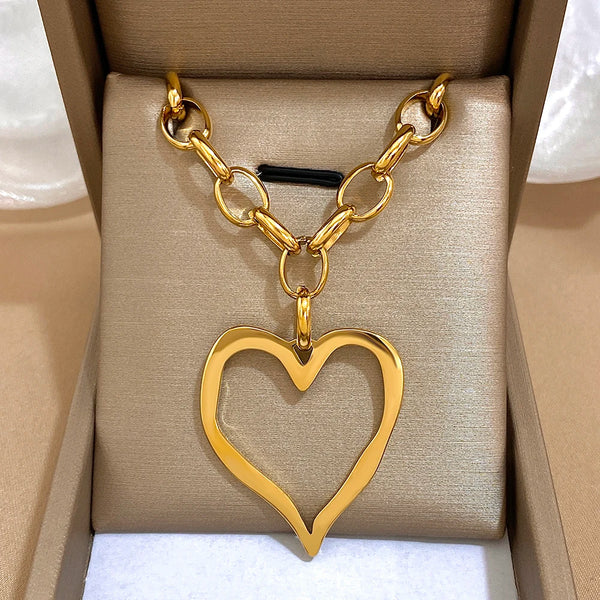 Big Heart Pendant Necklace