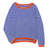 Striped Sweater w/ Pop of Color Trim