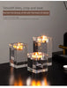 Modern Crystal Glass Creative Romantic Candle Holders Dining Dinner and Wedding Table Decorations Ornaments Desktop Candlestick