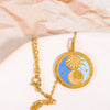 Celestial necklace with graphics