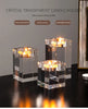 Modern Crystal Glass Creative Romantic Candle Holders Dining Dinner and Wedding Table Decorations Ornaments Desktop Candlestick