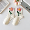 Trendy Floral Socks - 1 Pair