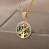 Gorgeous Tree Of Life Crystal Necklace